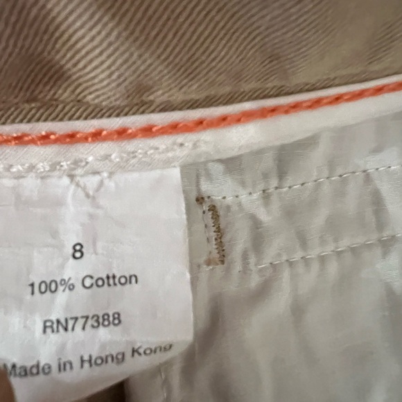 J crew pants Khaki shorts size 8 with 4 pockets 100%cotton - Picture 7 of 7